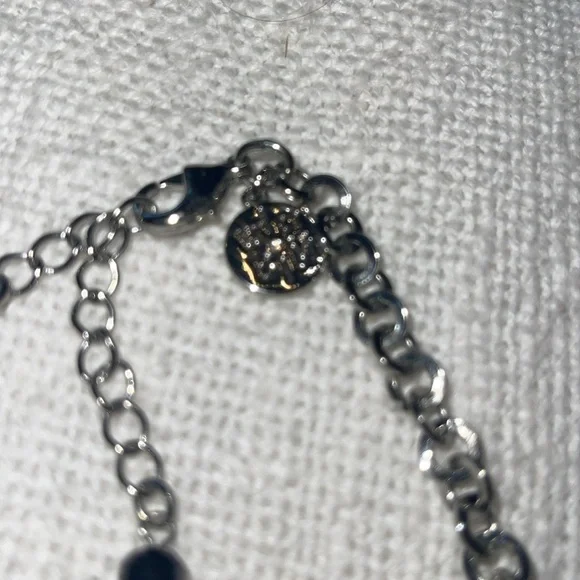 WHBM silver tone and black squares triple necklace - Picture 2 of 5